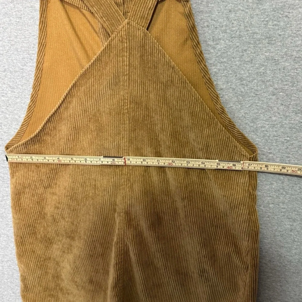 M Corduroy Button-Down Pinafore‎ Dress - Tan 90s Jumper Overall Dress Retro - Picture 6 of 9